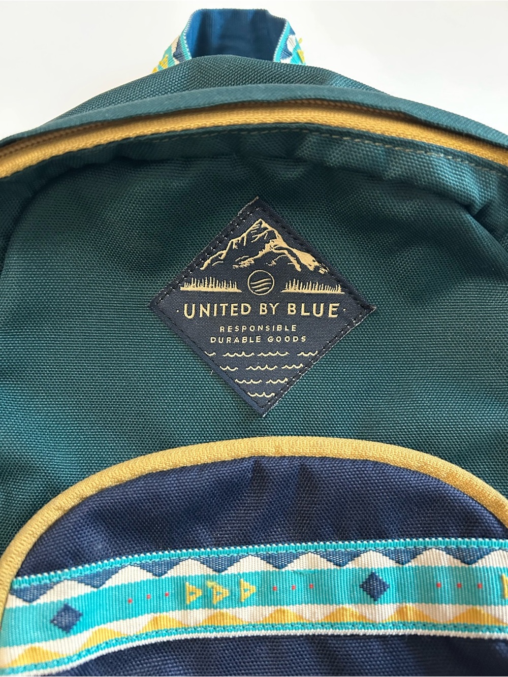United By Blue Green & Navy Small Backpack - Picture 2 of 8